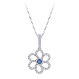 10K White Gold~Blue and White Diamond