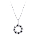 10K White Gold~Black and White Diamond