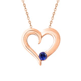 10K Rose Gold~Blue Sapphire