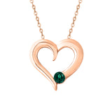 10K Rose Gold~Emerald