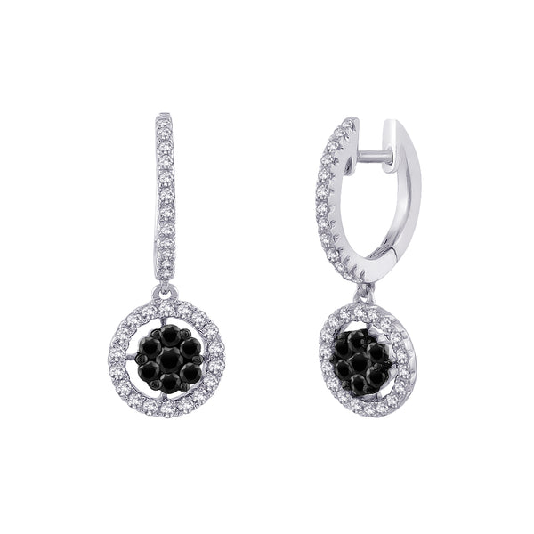 10K White Gold~Black and White Diamond