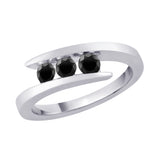 14K White Gold~Black Diamond