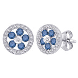 10K White Gold~Blue and White Diamond