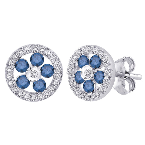 KATARINA Diamond Floral Earrings (5/8 cttw GH, I3)