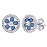 10K White Gold~Blue and White Diamond
