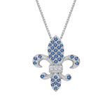 10K White Gold~Blue and White Diamond