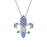 10K White Gold~Blue and White Diamond