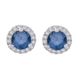 10K White Gold~Blue and White Diamond