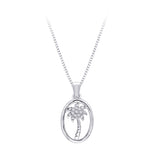 14K White Gold~White Diamond, 10K White Gold~White Diamond, Sterling Silver~White Diamond