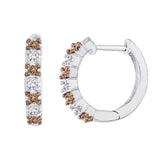 10K White Gold~Brown and White Diamond