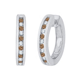 10K White Gold~Brown and White Diamond