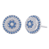 10K White Gold~Blue and White Diamond