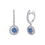 10K White Gold~Blue and White Diamond