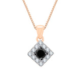 10K Rose Gold~Black and White Diamond