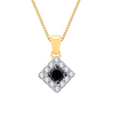 10K Yellow Gold~Black and White Diamond