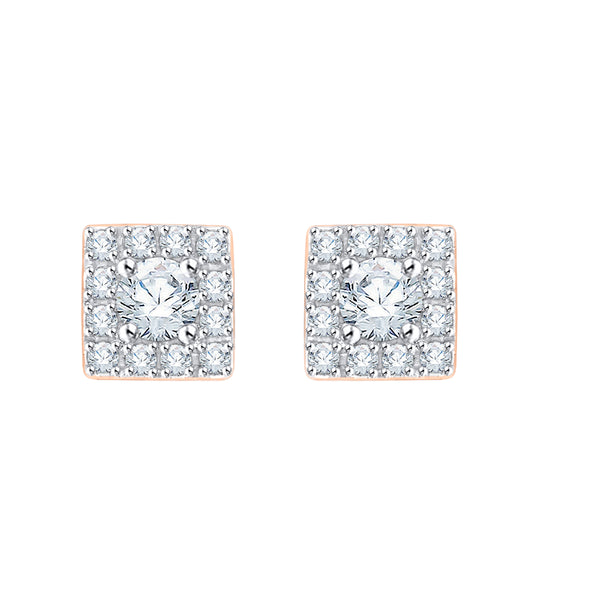10K Rose Gold~White Diamond