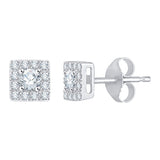 10K White Gold~White Diamond, Sterling Silver~White Diamond