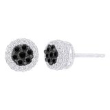 10K White Gold~Black and White Diamond