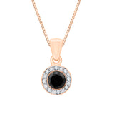10K Rose Gold~Black and White Diamond