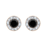 10K Rose Gold~Black and White Diamond