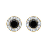 10K Yellow Gold~Black and White Diamond
