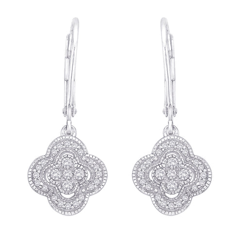 KATARINA Lever Back Diamond Dangle Earrings (1/4 cttw GH, I2/I3)