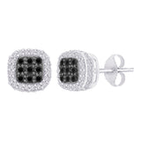 10K White Gold~Black and White Diamond