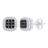 10K White Gold~Black and White Diamond