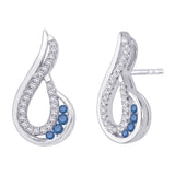 10K White Gold-Blue and White Diamond