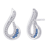 10K White Gold-Blue and White Diamond