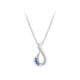 10K White Gold-Blue and White Diamond