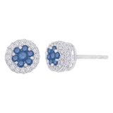 10K White Gold~Blue and White Diamond