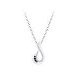 10K White Gold-Black and White Diamond