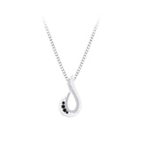 10K White Gold-Black and White Diamond