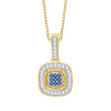 10K Yellow Gold~Blue and White Diamond