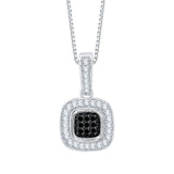 10K White Gold~Black and White Diamond