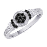 10K White Gold~Black and White Diamond