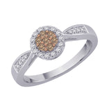 Sterling Silver~Black and White Diamond