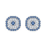 10K White Gold~Blue and White Diamond