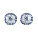 10K White Gold~Blue and White Diamond