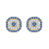 10K Yellow Gold~Blue and White Diamond