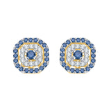 10K Yellow Gold~Blue and White Diamond