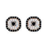 10K Rose Gold~Black and White Diamond