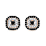 10K Rose Gold~Black and White Diamond