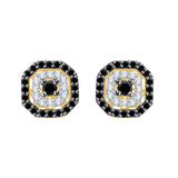10K Yellow Gold~Black and White Diamond