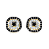 10K Yellow Gold~Black and White Diamond