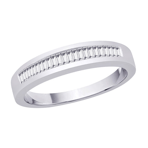 KATARINA Channel Set Baguette Cut Diamond Wedding Band (1/3 cttw)