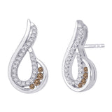 10K White Gold-Brown and White Diamond