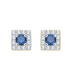10K Yellow Gold~Blue and White Diamond