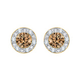 14K Yellow Gold~Brown and White Diamond, 10K Yellow Gold~Brown and White Diamond